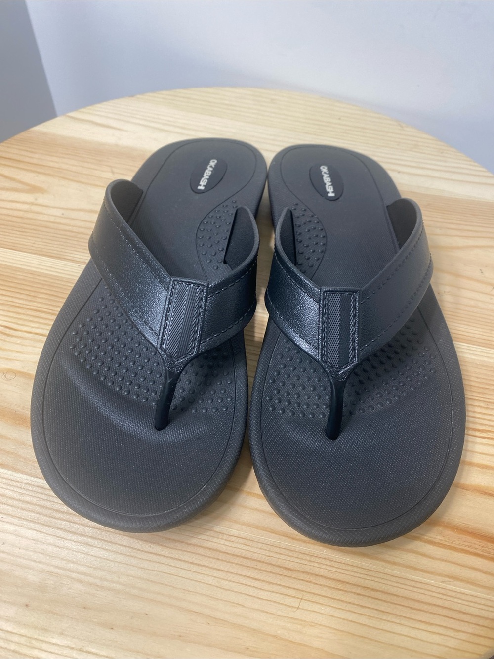 Okabashi Flip Flop Sandals Beach Pool Thong Black Women’s Size LL